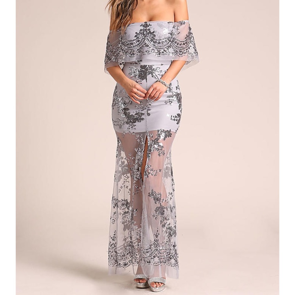 Sequin Off Shoulder Dress